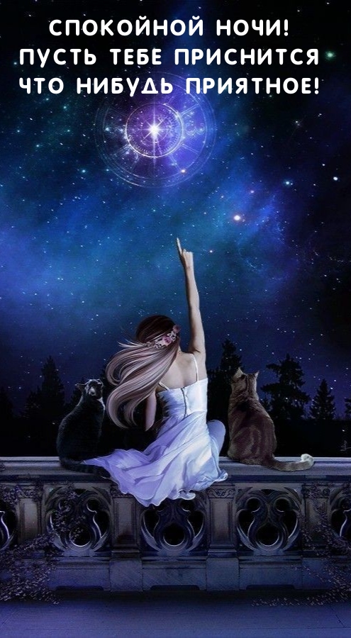 Спокойной ночи! Пусть тебе приснится что нибудь приятное! 