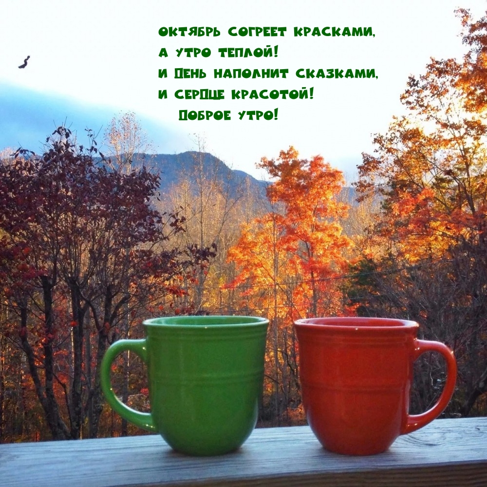 Октябрь согреет красками, а утро теплой!