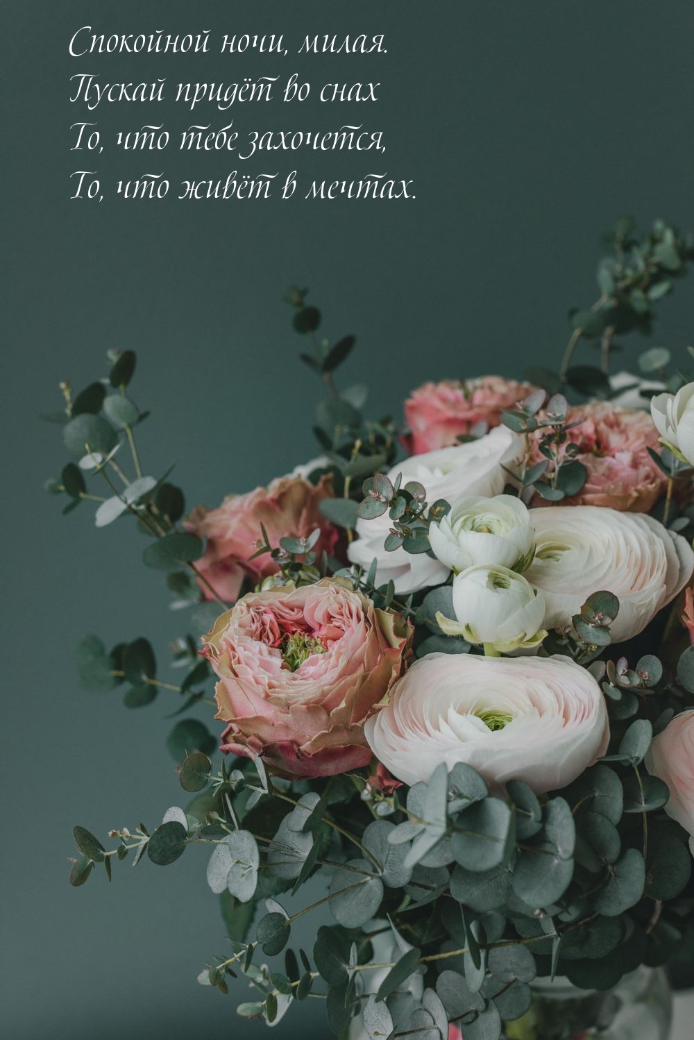 Спокойной ночи, милая. Пускай придёт во снах то, что тебе захочется