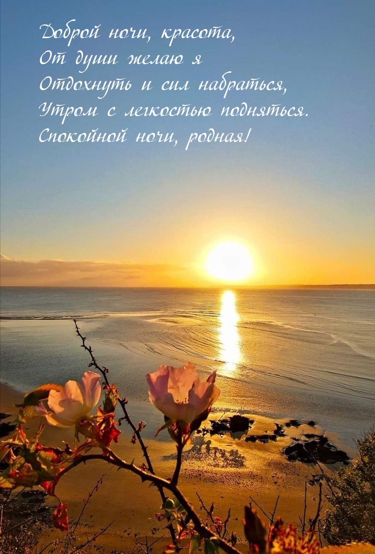 Доброй ночи, красота, от души желаю я отдохнуть и сил набраться