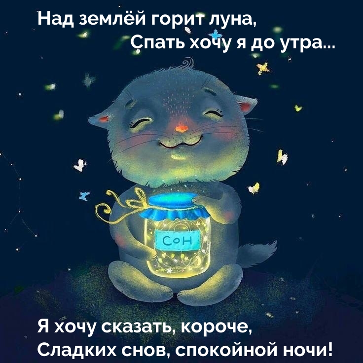 Я хочу сказать, короче, Сладких снов, спокойной ночи!