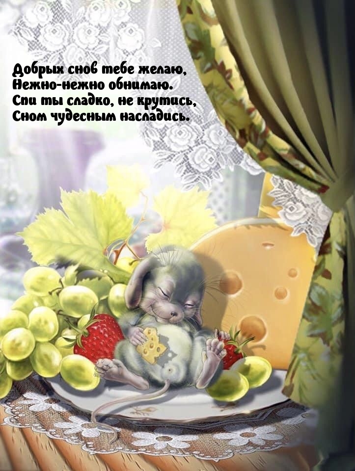 Добрых снов тебе желаю, Нежно-нежно обнимаю.