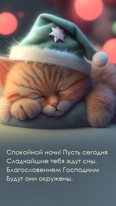 Спокойной ночи! Пусть сегодня сладчайшие тебя ждут сны.