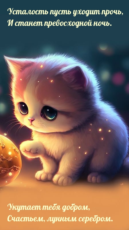 Усталость пусть уходит прочь, и станет превосходной ночь.