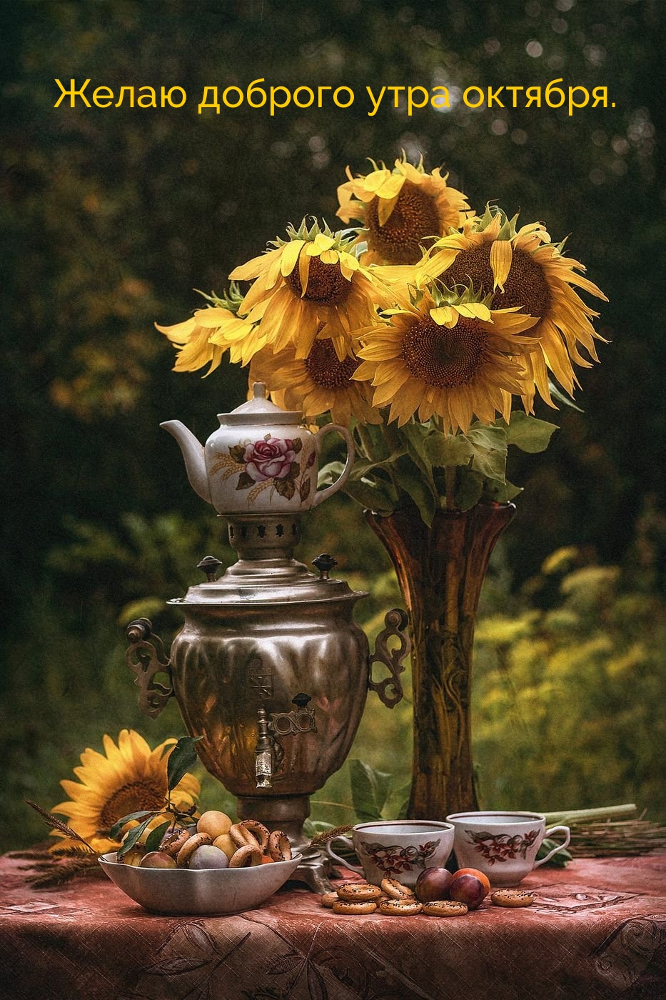 Желаю доброго утра октября.