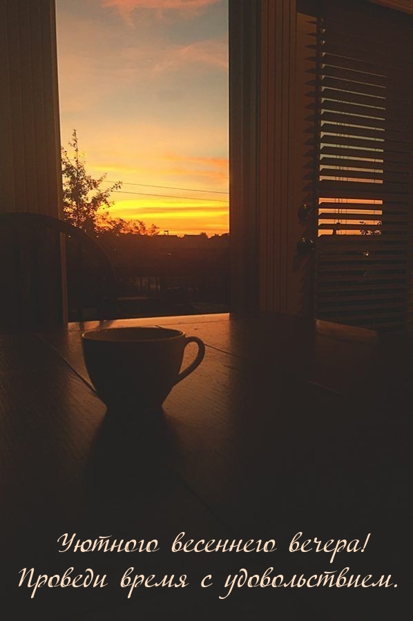 Уютного весеннего вечера! Проведи время с удовольствием. 