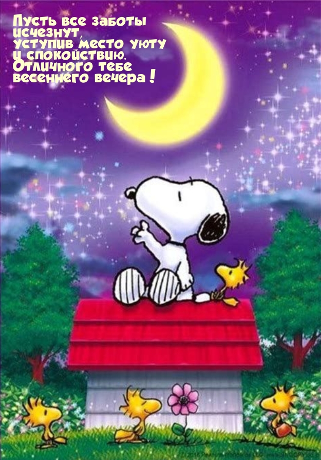 Отличного тебе весеннего вечера! Пусть все заботы исчезнут