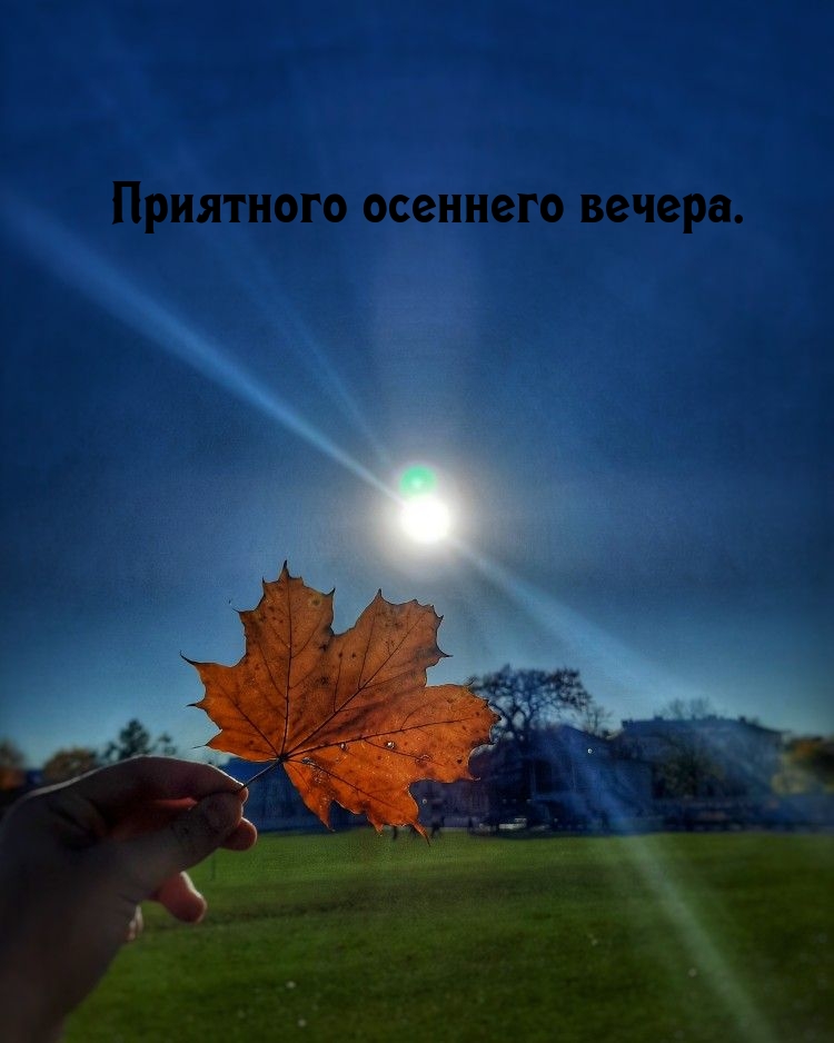 Приятного осеннего вечера.