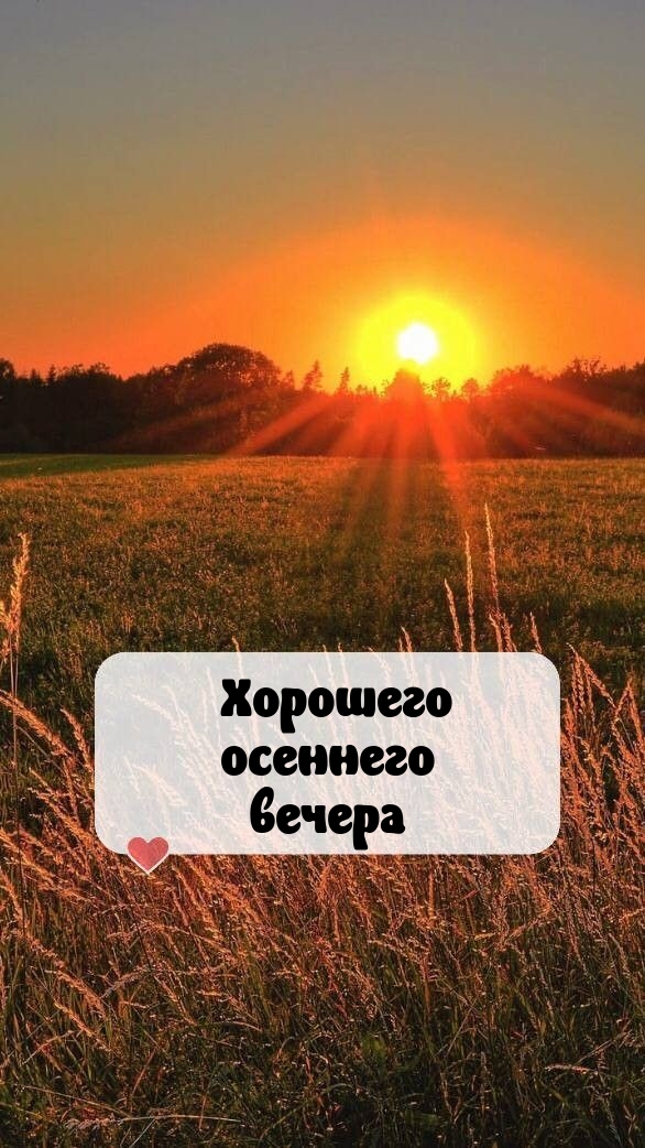 Хорошего осеннего вечера