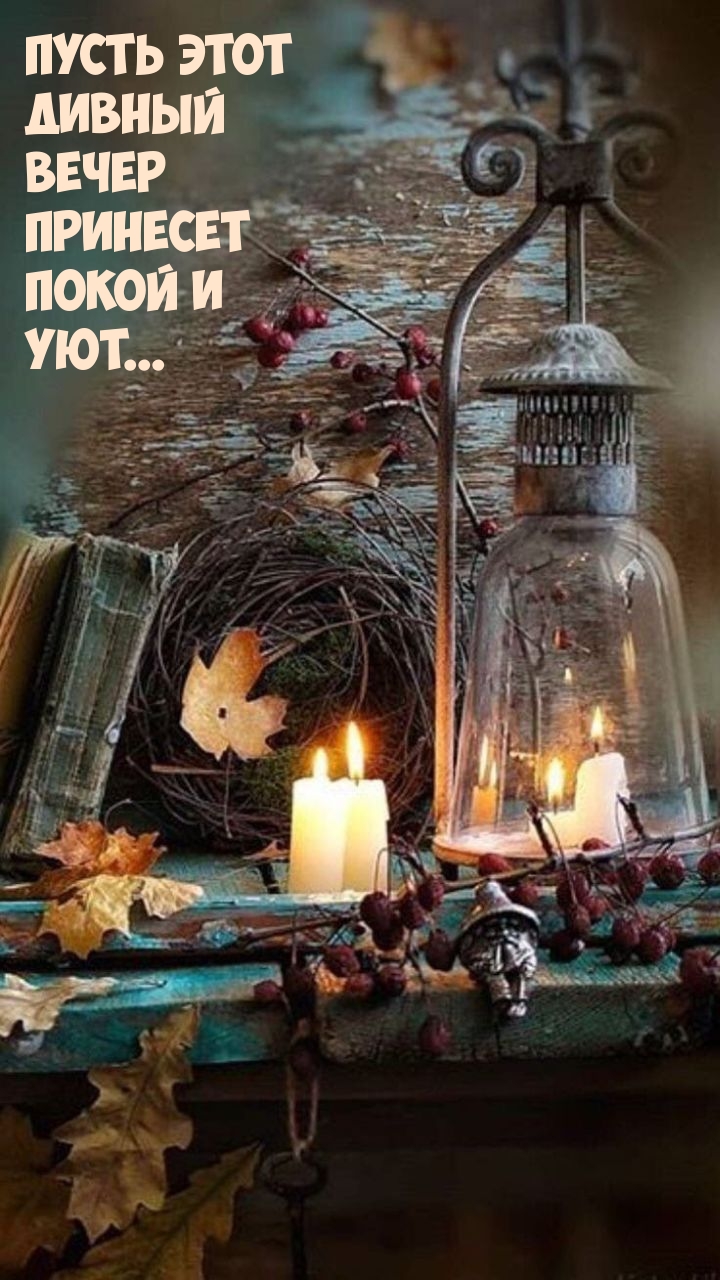 Пусть этот дивный вечер принесет покой и уют...