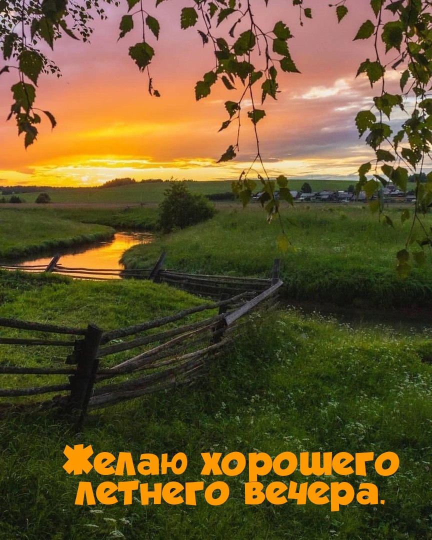 Желаю хорошего летнего вечера.