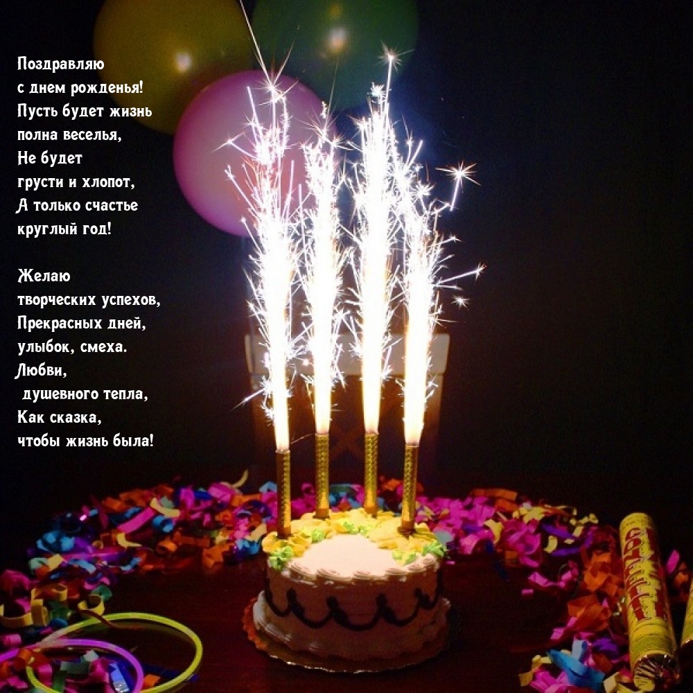 Поздравляю с днем рожденья! Пусть будет жизнь полна веселья