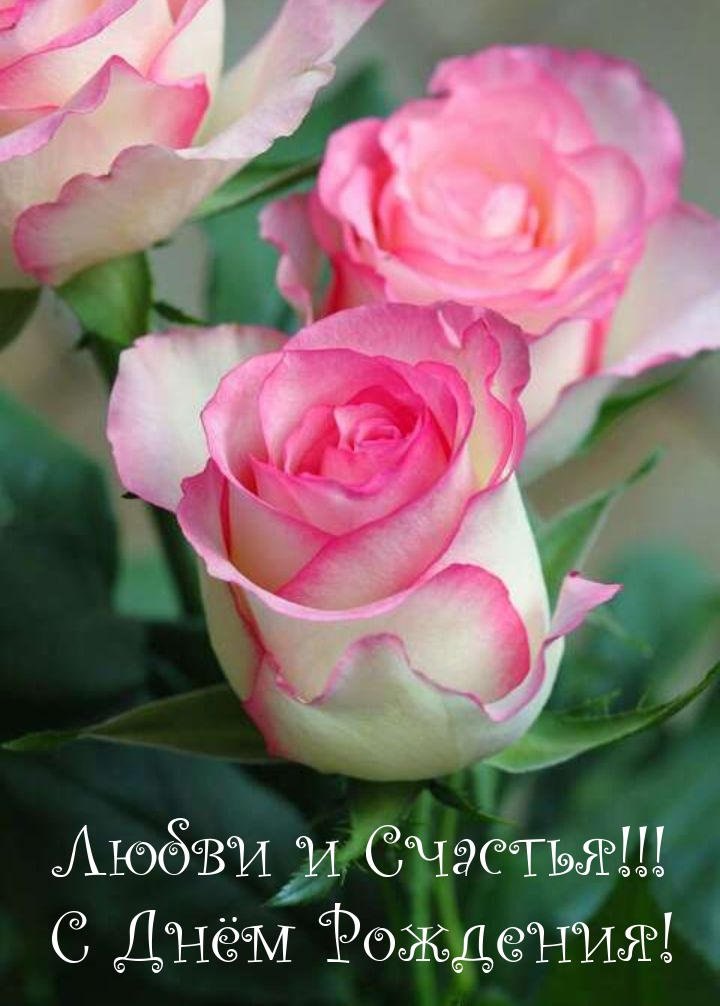 Любви и Счастья! С Днём Рождения!