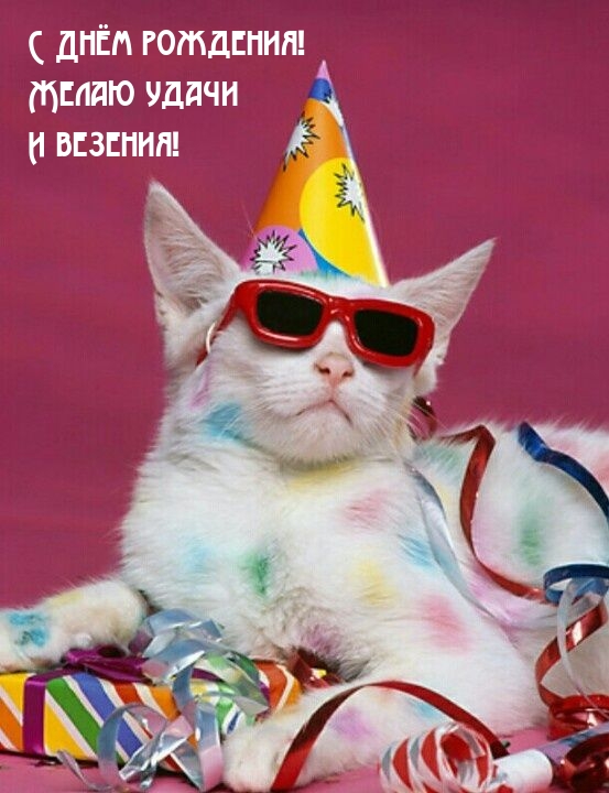 С Днём рождения! Желаю удачи и везения!