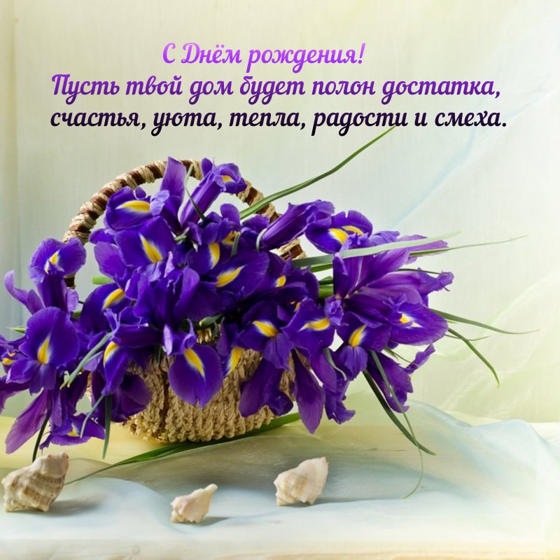 С Днём рождения! Пусть твой дом будет полон достатка, счастья 