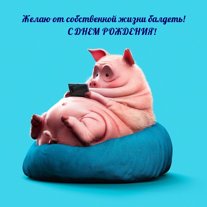 Желаю от собственной жизни балдеть! С днем рождения!