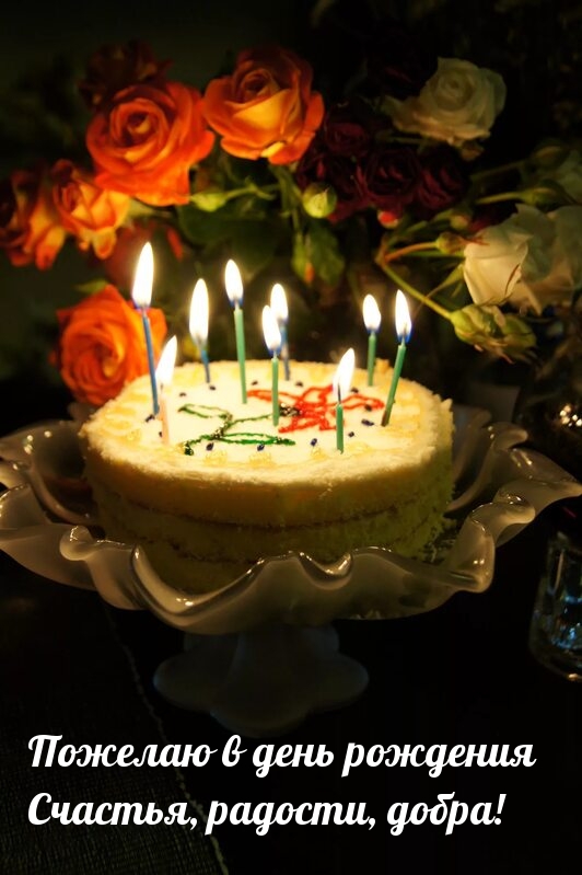 Пожелаю в день рождения счастья, радости, добра!