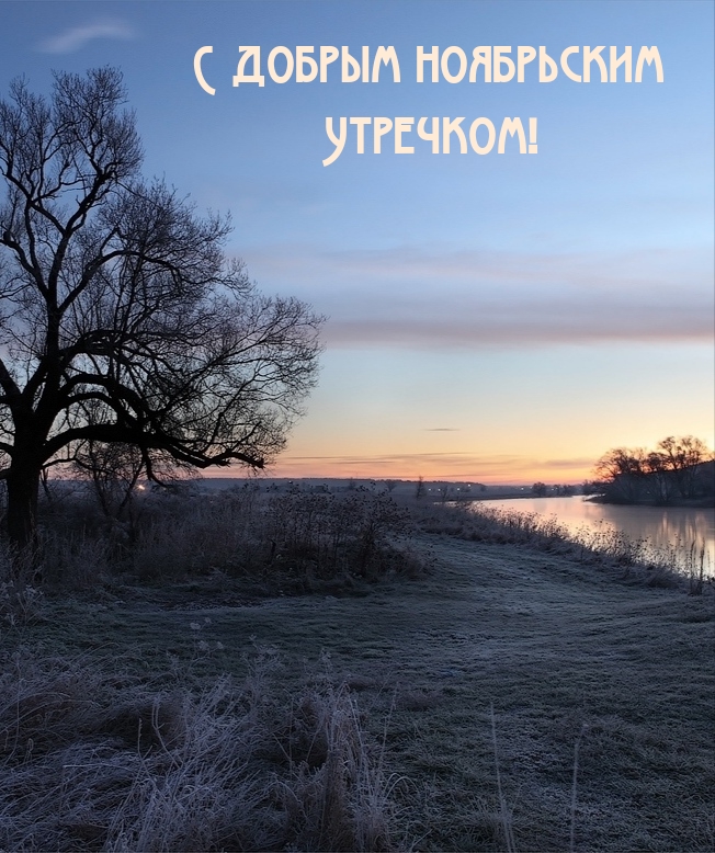 С добрым ноябрьским утречком! 