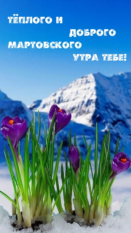 Тёплого и доброго мартовского утра тебе! 