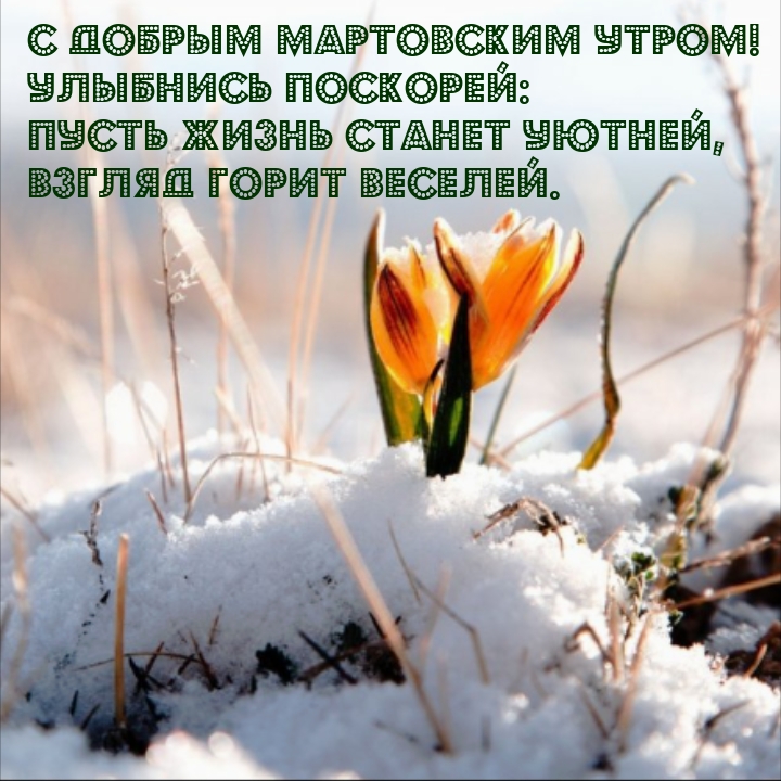 С добрым мартовским утром! Улыбнись поскорей