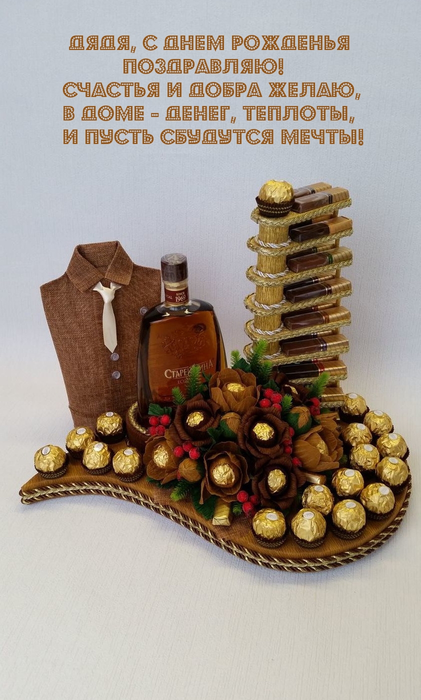 Дядя, с днем рожденья поздравляю! Счастья и добра желаю