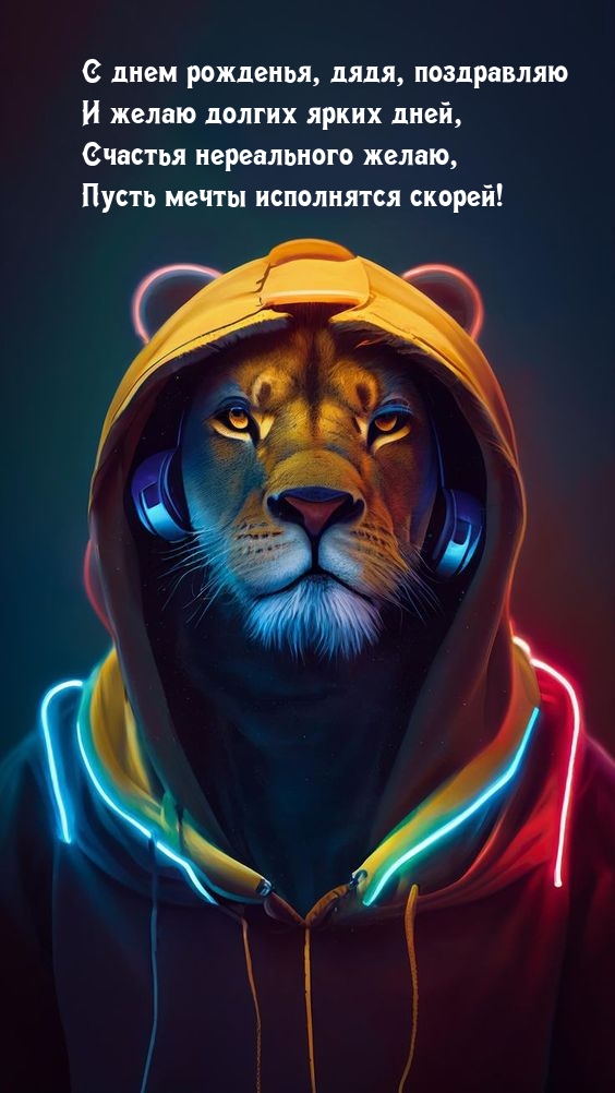 С днем рожденья, дядя, поздравляю и желаю долгих ярких дней