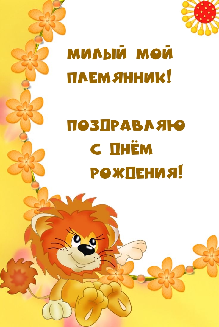 Милый мой племянник! Поздравляю с Днём Рождения!