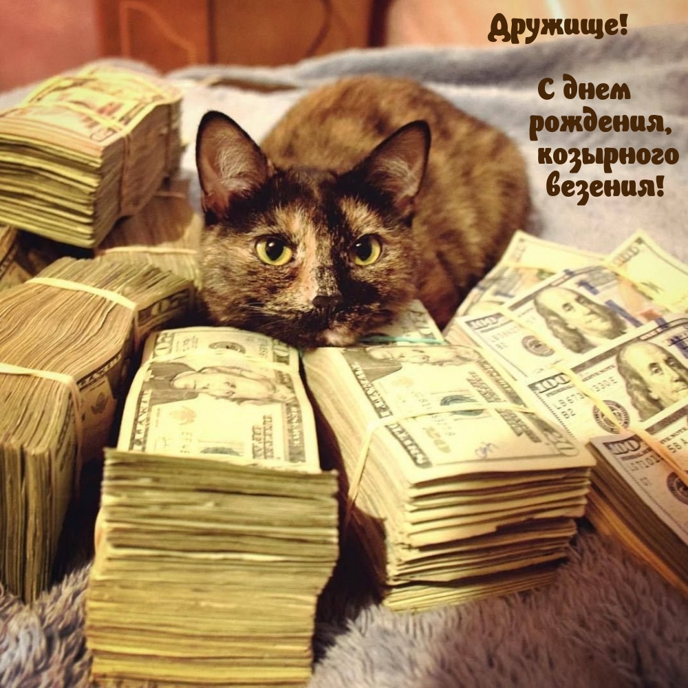 Дружище! С днем рождения, козырного везения!