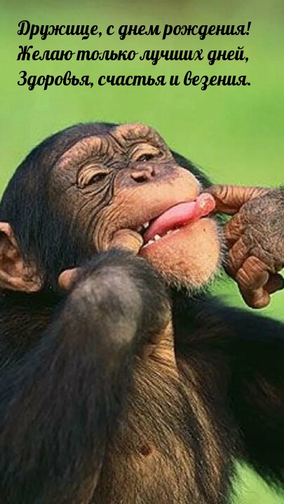 Дружище, с днем рождения! Желаю только лучших дней