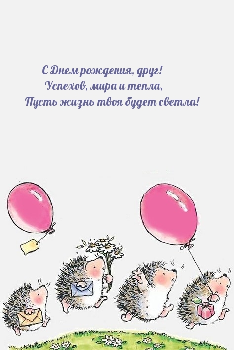 С Днем рождения, друг! Успехов, мира и тепла