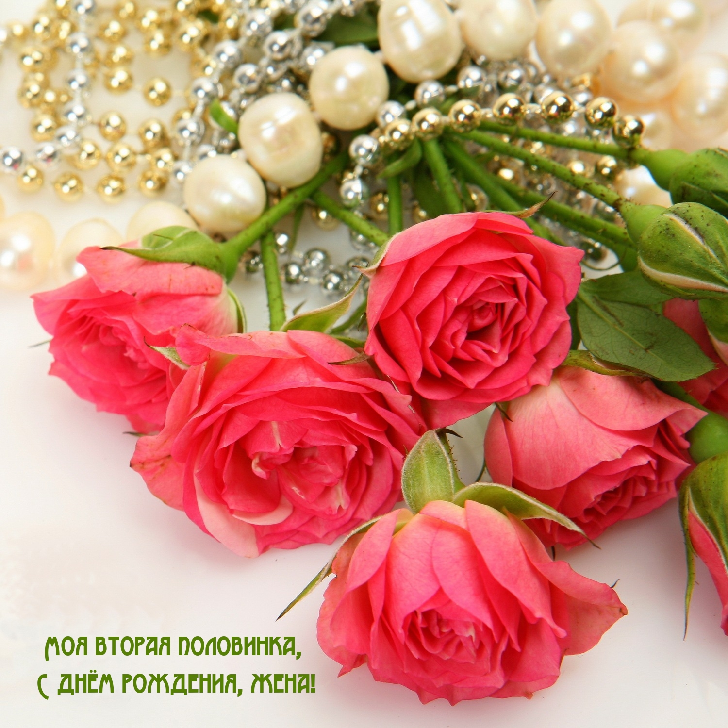 Моя вторая половинка, с днём рождения, жена!