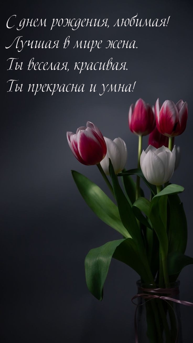 С днем рождения, любимая! Лучшая в мире жена.