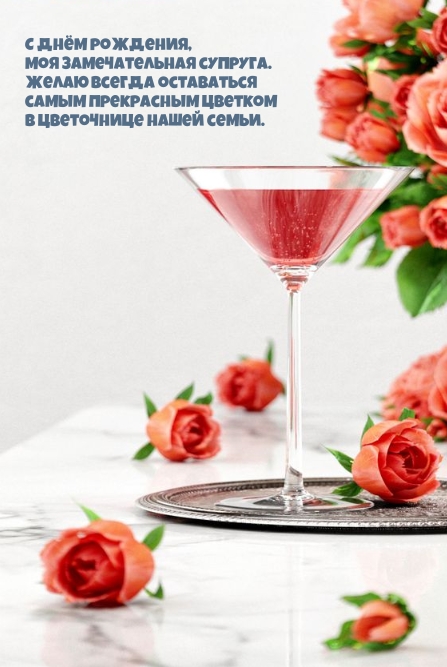 С днём рождения, моя замечательная супруга.