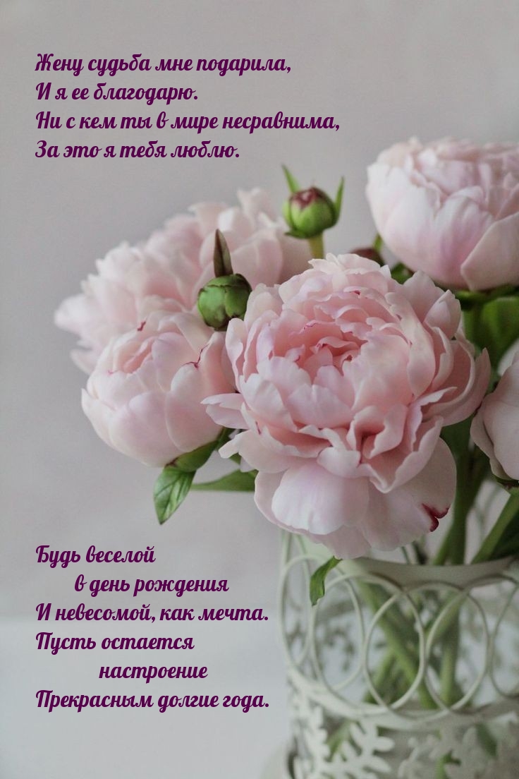 Жену судьба мне подарила, и я ее благодарю.