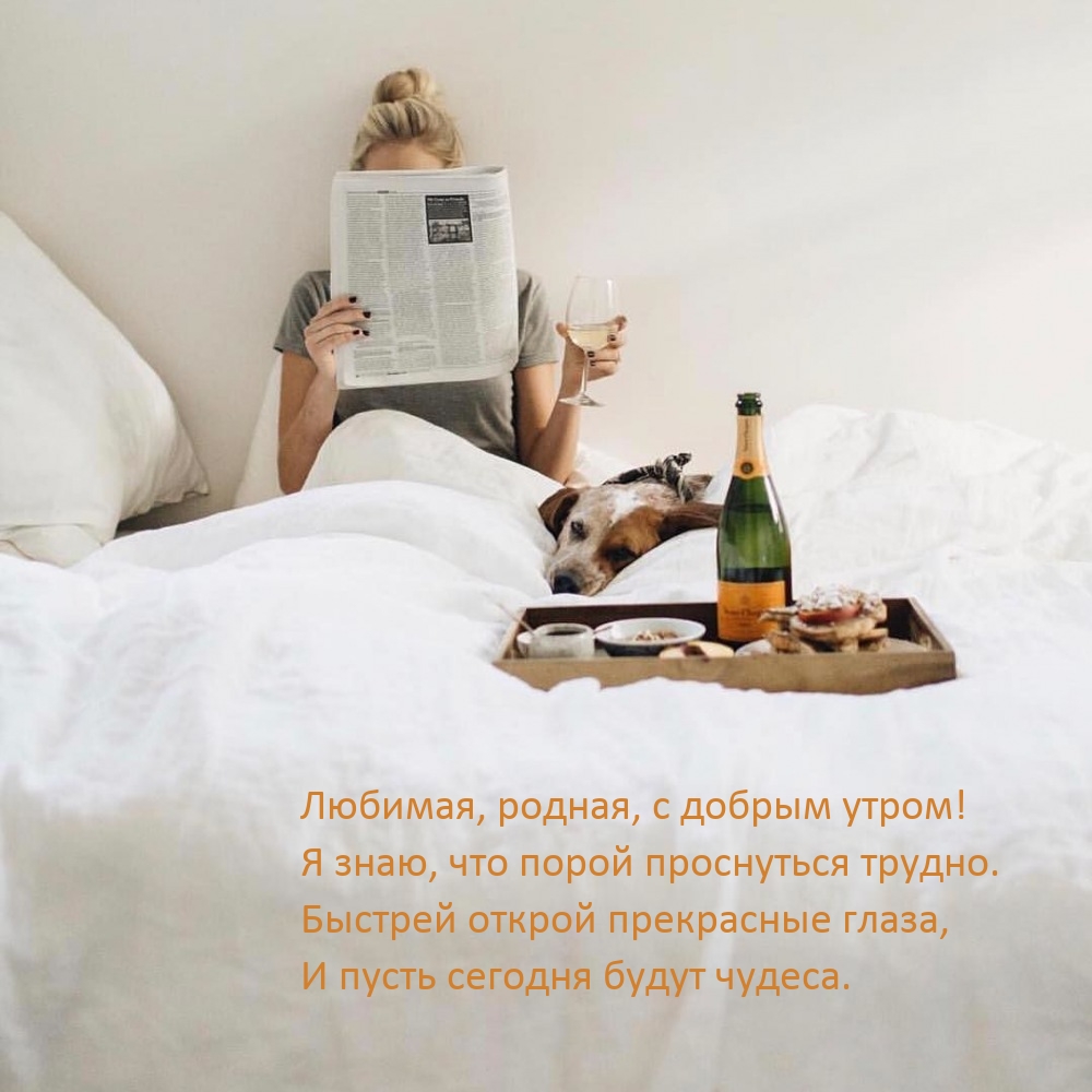 Любимая, родная, с добрым утром!