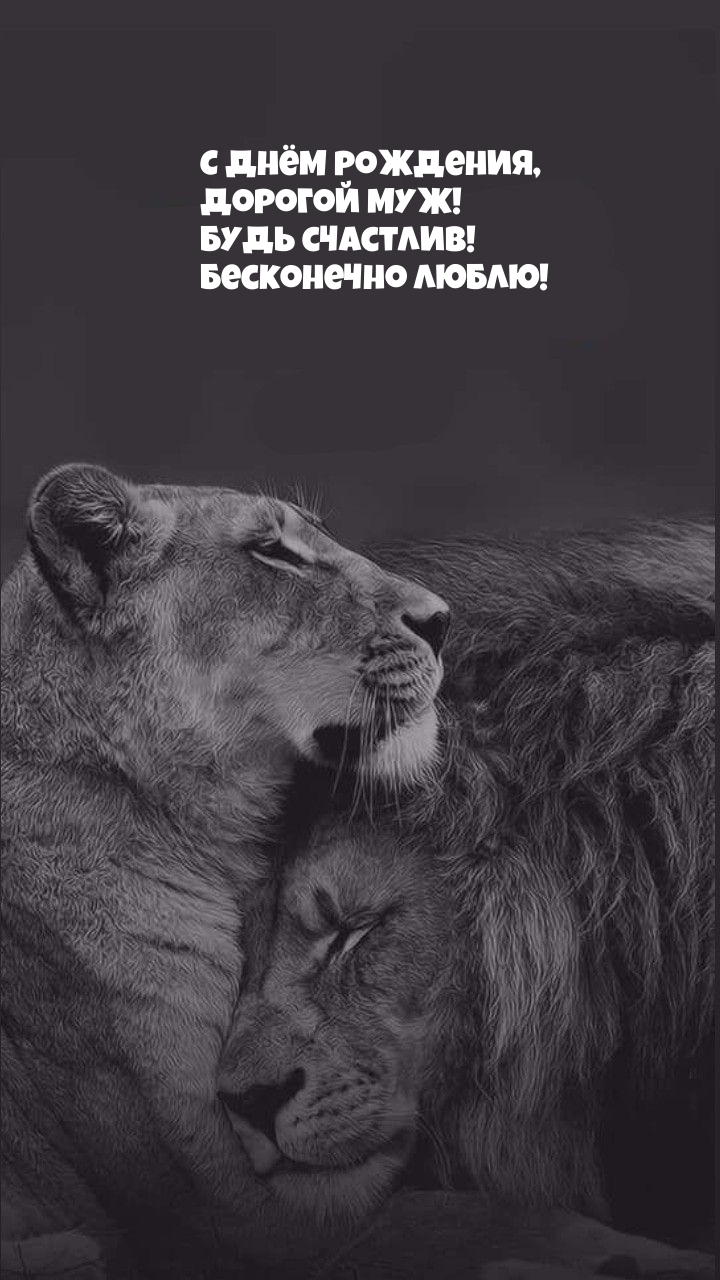 С Днём рождения, дорогой муж! Будь счастлив! Бесконечно люблю!