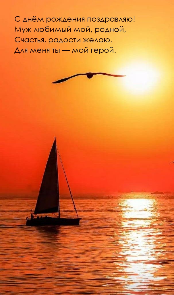 С днём рождения поздравляю! Муж любимый мой, родной