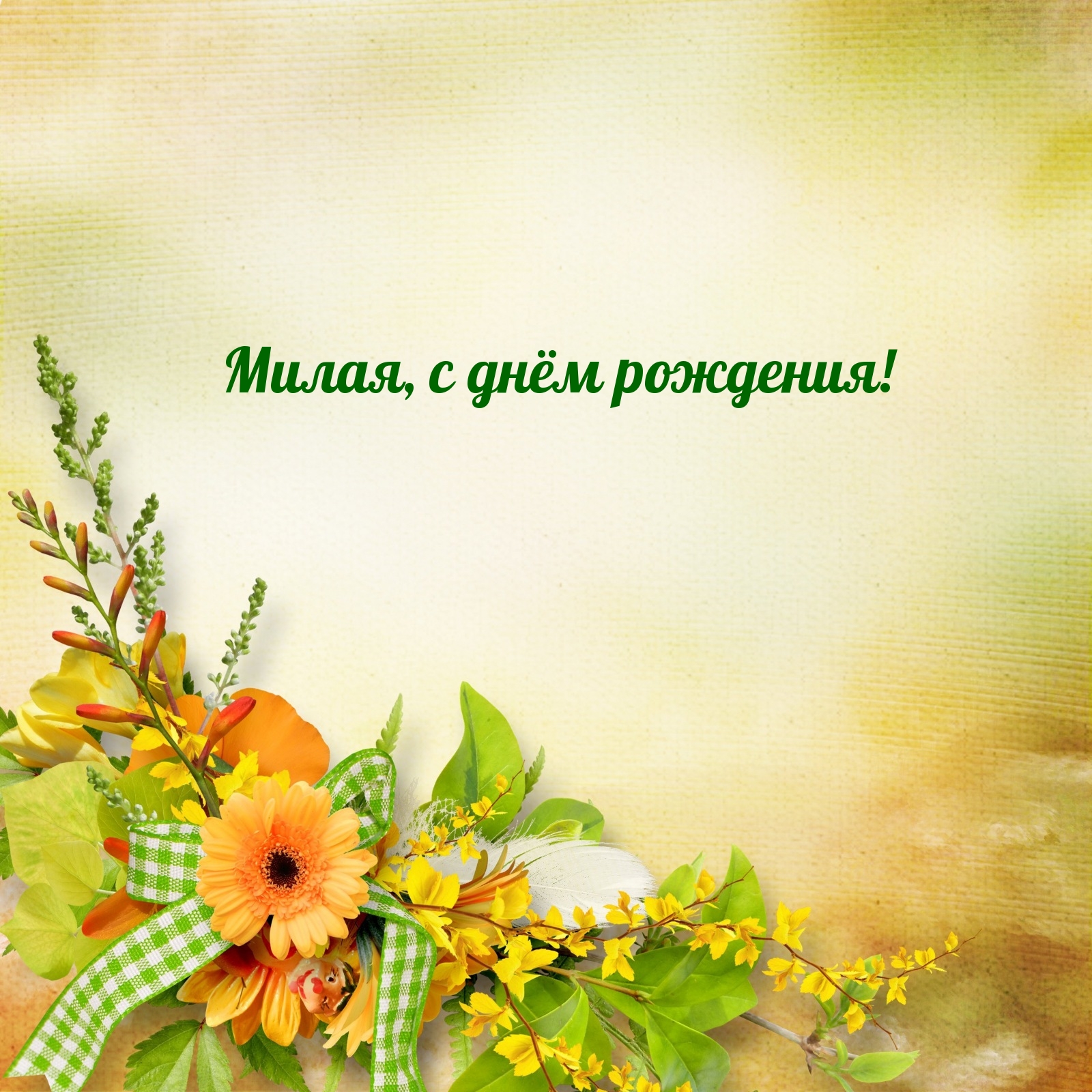 Милая, с днём рождения!