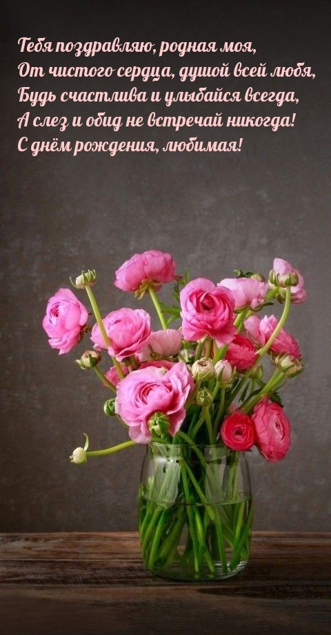 С днём рождения, любимая! Тебя поздравляю, родная моя