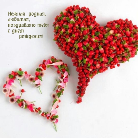 Нежная, родная, любимая, поздравляю тебя с днем рождения! 