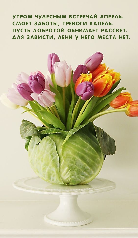 Утром чудесным встречай апрель.