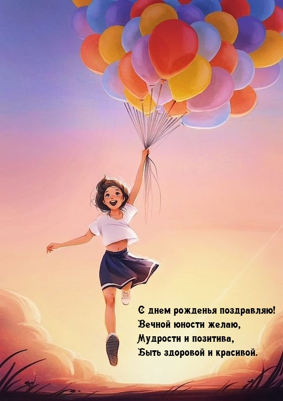 С днем рожденья поздравляю! Вечной юности желаю