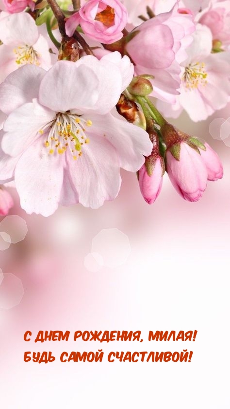 С Днем рождения, милая! Будь самой счастливой!