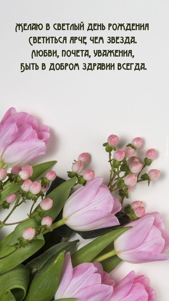 Желаю в светлый день рождения светиться ярче, чем звезда.