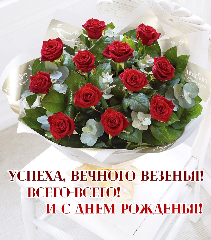 Успеха, вечного везенья! Всего-всего! И с днем рожденья!